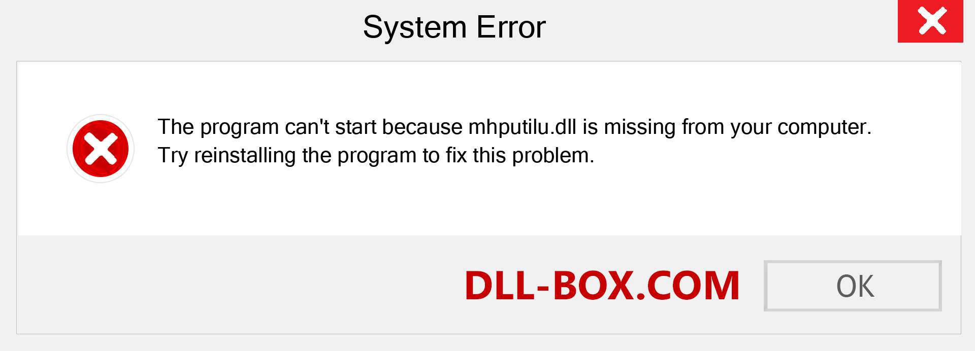  mhputilu.dll file is missing?. Download for Windows 7, 8, 10 - Fix  mhputilu dll Missing Error on Windows, photos, images