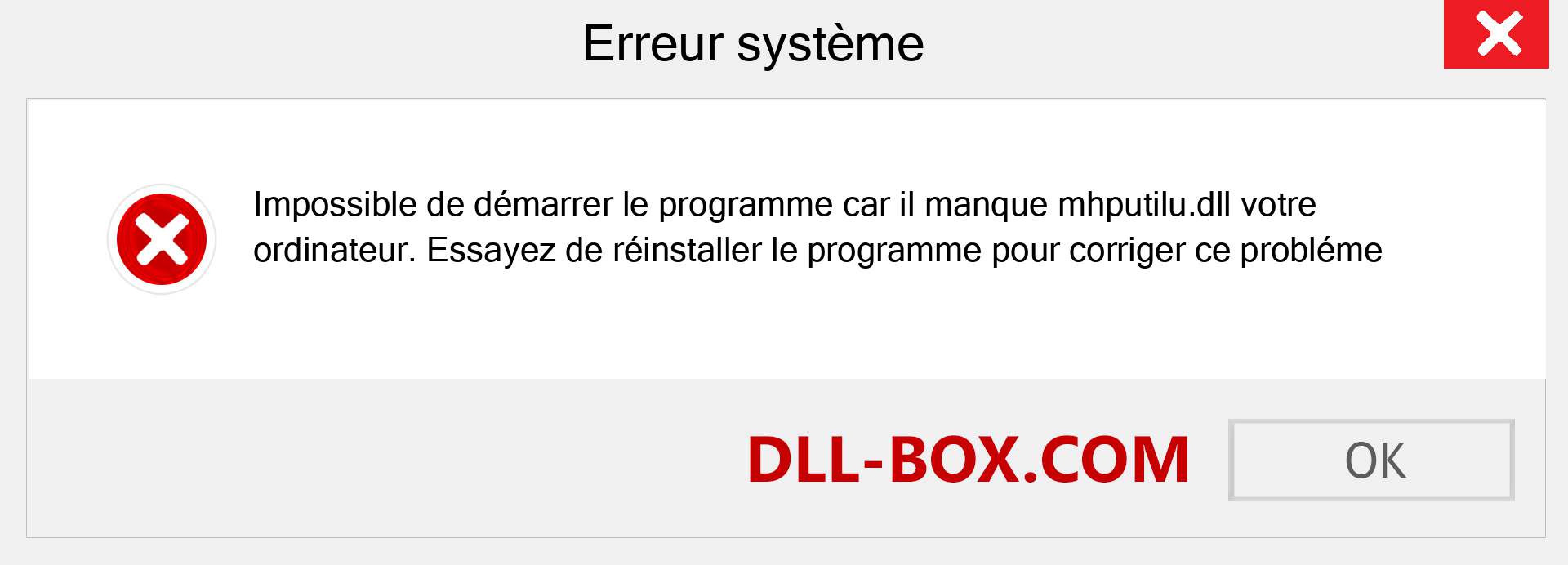 Le fichier mhputilu.dll est manquant ?. Télécharger pour Windows 7, 8, 10 - Correction de l'erreur manquante mhputilu dll sur Windows, photos, images